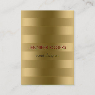 Elegant Modern Gold Tones Stripes Pattern Business Card