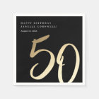 Elegant Modern Gold Type 50th Birthday Party