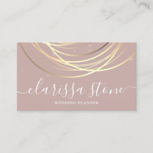 Elegant modern gold wedding planner business card