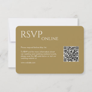 Elegant Modern Gold Wedding RSVP Card