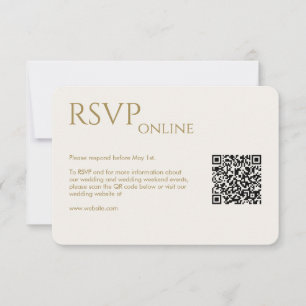 Elegant Modern Gold Wedding RSVP Card
