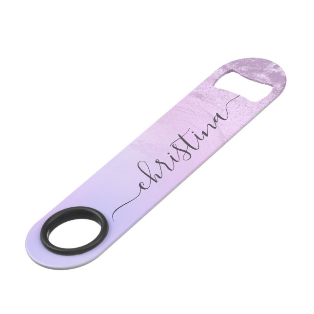 Elegant modern gradient violet glitter marble (Front Angled)