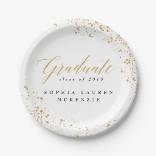 ELEGANT MODERN GRADUATE PAPER PLATE