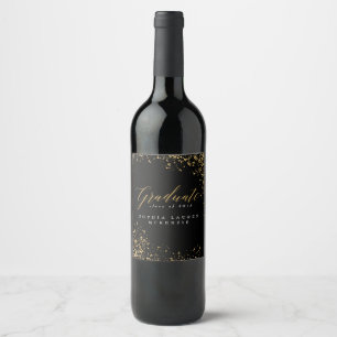 ELEGANT MODERN GRADUATE WINE LABEL