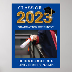 Elegant Modern Graduation Ceremony Class of 2023 Poster