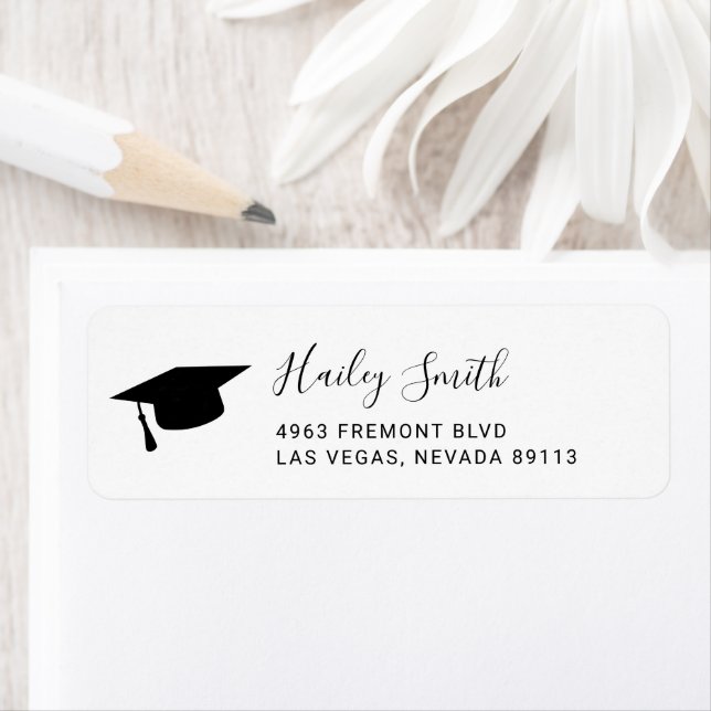 Elegant Modern Graduation Return Address (Insitu)