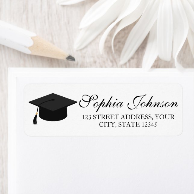 Elegant Modern Graduation Return Address (Insitu)