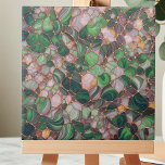 Elegant Modern Green and Gold Pebble  Tile<br><div class="desc">Elevate your home decor with this stunning decorative ceramic tile, perfect for adding a touch of elegance to your kitchen backsplash, bathroom decor, or fireplace surround. The intricate design features an array of overlapping and adjoining shapes reminiscent of pebbles or organic cells, predominantly in shades of green with hints of...</div>