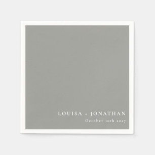 Elegant Modern Grey Trendy Minimal Custom Napkin