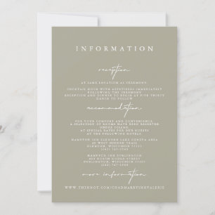 Elegant Modern Grey Wedding Enclosure Cards