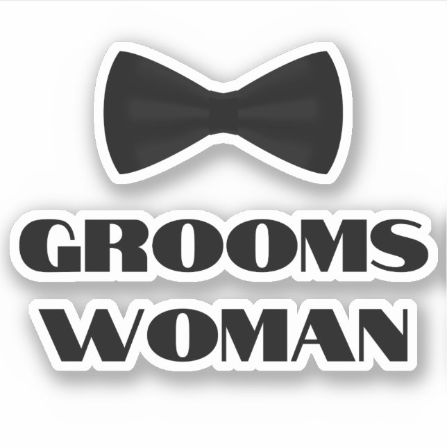 elegant modern groomswoman black bow tie wedding (Front)