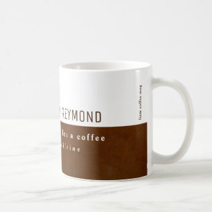elegant modern half-brown coffee mug