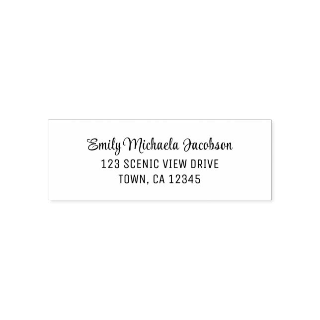 Elegant Modern Handwriting Flourishes Calligraphy Self-inking Stamp (Design)