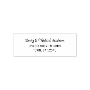 Elegant Modern Handwriting Flourishes Couples Self Self-inking Stamp