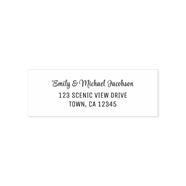 Elegant Modern Handwriting Flourishes Couples Self Self-inking Stamp (Design)