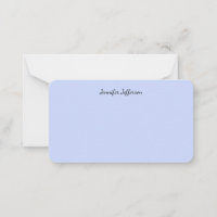 Elegant Modern Handwriting Plain Light Blue