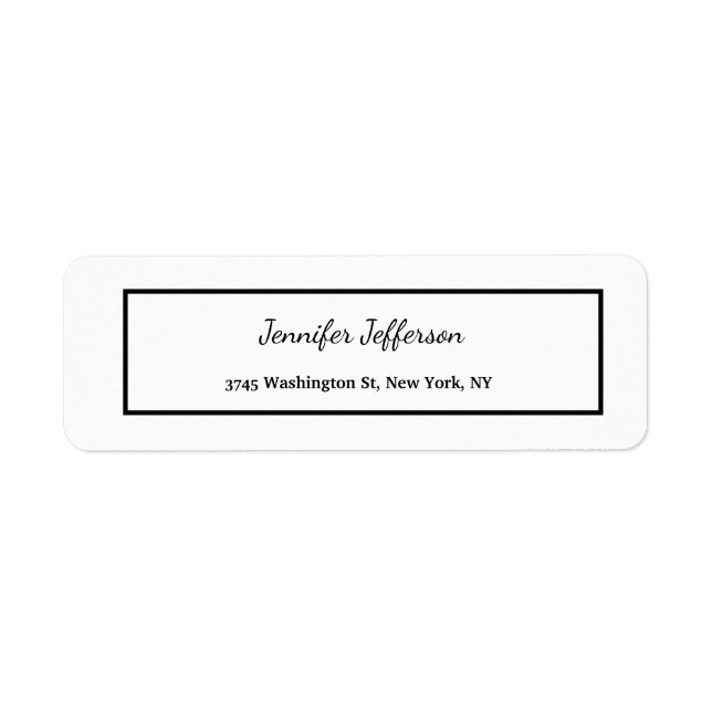 Elegant Modern Handwriting Plain Professional (Front)