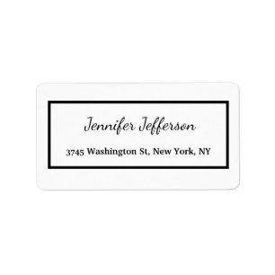 Elegant Modern Handwriting Plain Professional Label