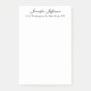 Elegant Modern Handwriting Plain Professional Post-it Notes
