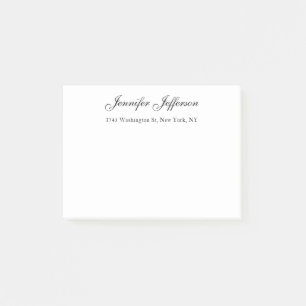 Elegant Modern Handwriting Plain Professional Post-it Notes