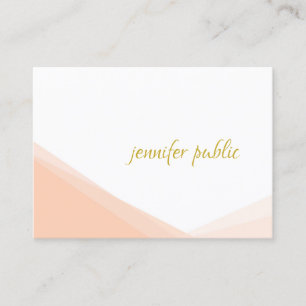 Elegant Modern Handwritten Gold Name Professional Business Card