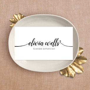 Elegant Modern Handwritten Script Calligraphy Business Card