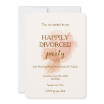 Elegant Modern Happily Divorced Party Invitation