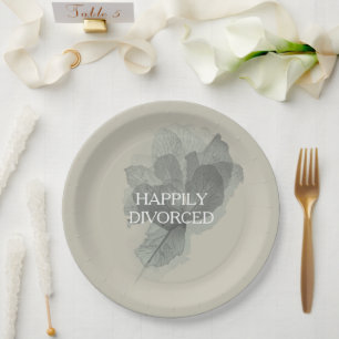 Elegant Modern Happily Divorced Party Paper Plates