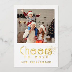 Elegant Modern Happy New Year 2026 Family Photo
