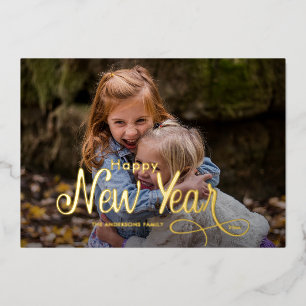 Elegant Modern Happy New Year 3 Photos Script 
