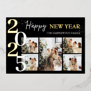 Elegant Modern Happy New Year Photo Collage