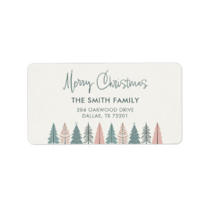 Elegant Modern Holiday Christmas Label