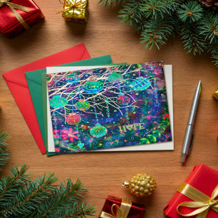 Elegant Modern Hope Pretty Christmas Ornaments Card