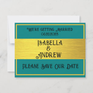 Elegant Modern Horizontal Wedding Announcement