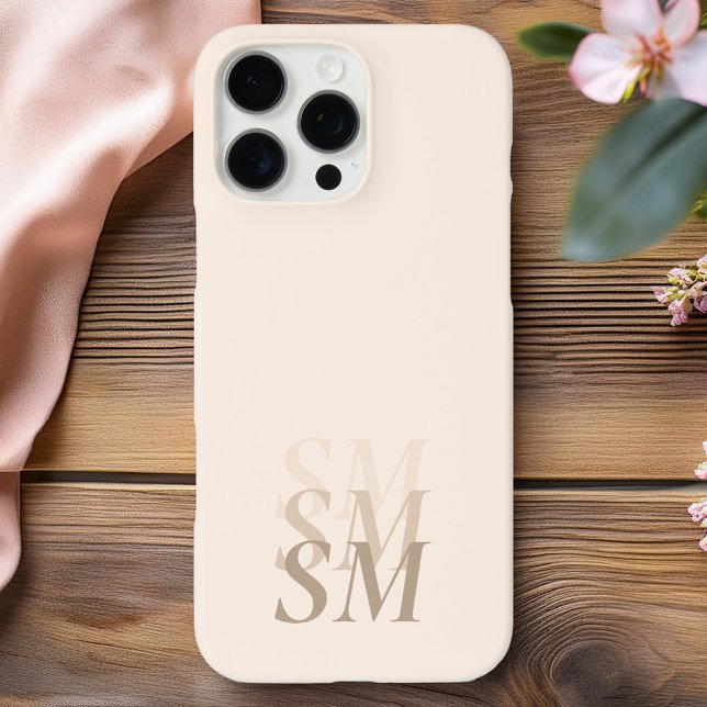 Elegant Modern Initial Monogram Case-Mate iPhone Case (Creator Uploaded)