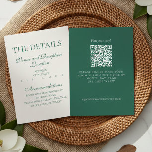 Elegant Modern Invitation Insert Wedding Details