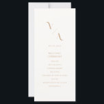 Elegant Modern Ivory and Tan Wedding Program<br><div class="desc">Modern wedding programs with elegant minimalist design in ivory and tan colour.</div>