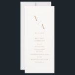 Elegant Modern Ivory and Tan Wedding Program<br><div class="desc">Modern wedding programs with elegant minimalist design in ivory and tan colour.</div>