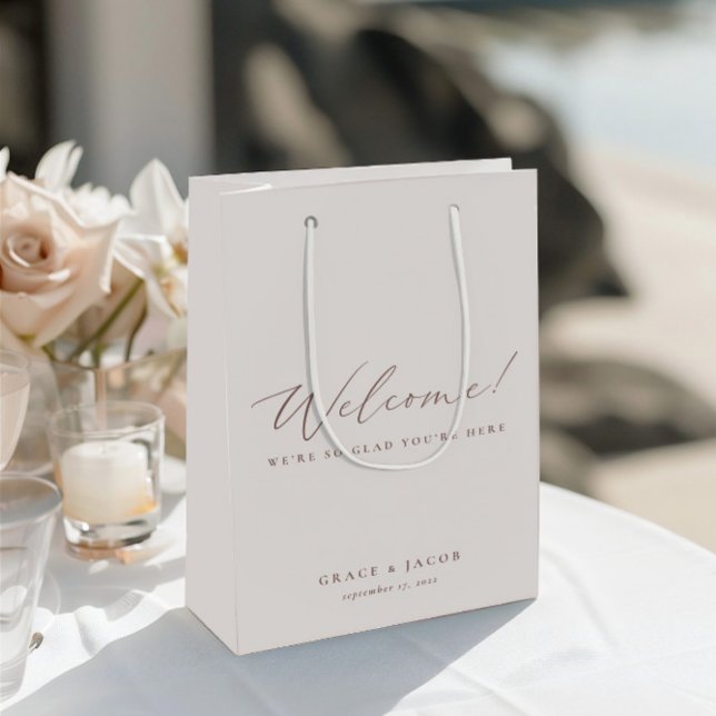 Elegant Modern Ivory Wedding Welcome Gift Bags (Elegant Modern Ivory Wedding Welcome Gift Bags)