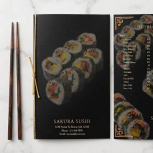 Elegant Modern Japanese Sushi Restaurant  Menu