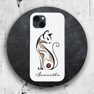 Elegant Modern Kitty, Cat Mum, Cute Personalised iPhone 13 Case