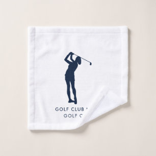 Elegant Modern Lady Golfer Country Club Custom Wash Cloth
