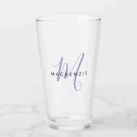 Elegant Modern Lavender Script Monogram
