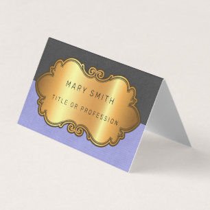 Elegant Modern Leather Gold Business Card