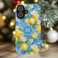 Elegant Modern Lemon Citrus Monogram Personalised