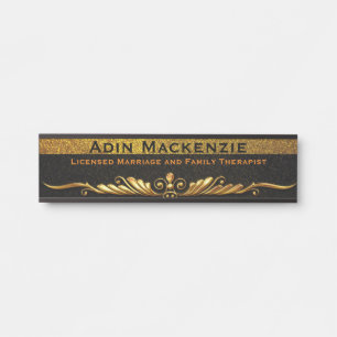 Elegant Modern Licensed Therapist LMFT Office Sign