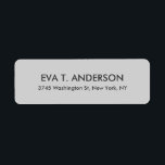 Elegant Modern Light Grey Professional<br><div class="desc">Represent yourself with this modern,  elegant return address label. This template can be customised to meet all professional occupations.</div>
