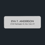 Elegant Modern Light Grey Professional<br><div class="desc">Represent yourself with this modern,  elegant return address label. This template can be customised to meet all professional occupations.</div>