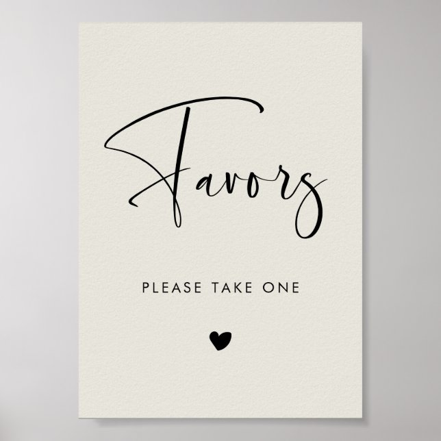 Elegant Modern Light Sage Green Favours sign (Front)