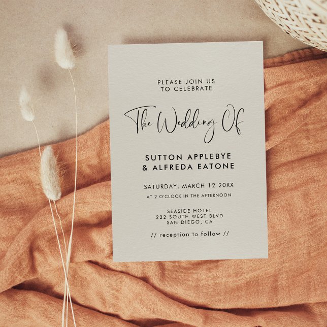 Elegant & modern Light Sage green wedding Invitation (Creator Uploaded)